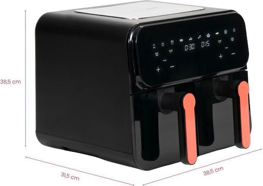 Livoo Air Fryer με Διπλό Αποσπώμενο Κάδο 9lt Μαύρο DOC316