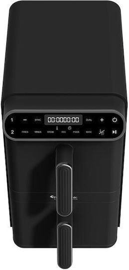 Turbotronic Air Fryer with Double Detachable Bucket 11lt Black TT-AF500D