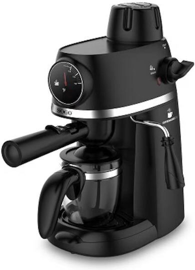 Sogo Μηχανή Espresso 800W Πίεσης 3.5bar Μαύρη CAF-SS-7645