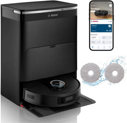 Bosch Spotless Max Cam Roboter-Staubsauger mit Kartierung Laser & Saugkraft 11000Pa Schwarze