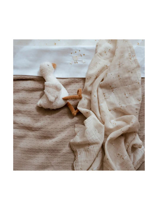 Little Dutch Little Goose Baby Sheet Crib Cotton White 110x140cm