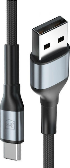 3MK USB 2.0 Cable USB-C male - USB-A 18W Black 2m