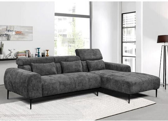 Elora Corner Couch with Left Corner Grey 261x171x95 cm