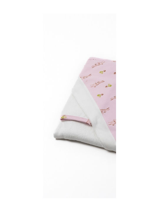Evita Kids Hooded Bathrobe Pink