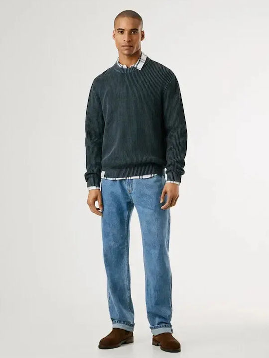 Neck Sweater Dark Blue