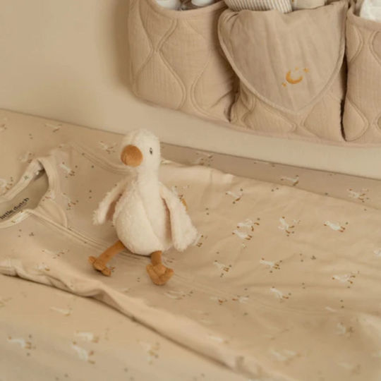 Little Dutch Changing Pad Cover Little Goose made of Fabric Beige 70x50cm
