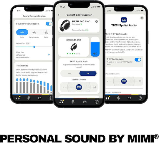 Skullcandy HESH 540 ANC Wireless / Wired Over Ear Headphones with 65 hours of Operation and Quick Charge White