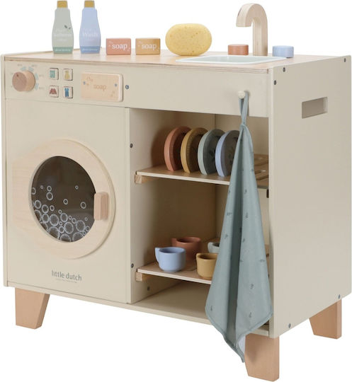Little Dutch Washing Machine & Sink Wooden for 3+ Years