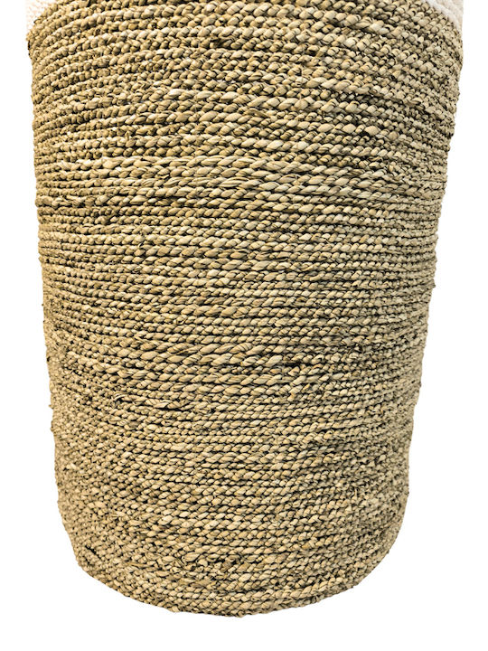 Inart Set of Decorative Baskets Straw White 42x41x68cm 3pcs