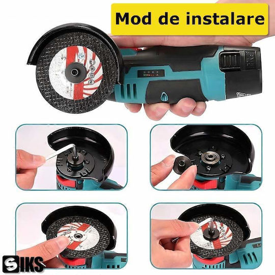 Σετ 5 Siks Ανταλλακτικές Λεπίδες 76mm Εξαρτήματα Γωνιακών Τροχών Siks Φορητός Ηλεκτρικός Μίνι Τροχός 3 Ίντσες Μαύρο