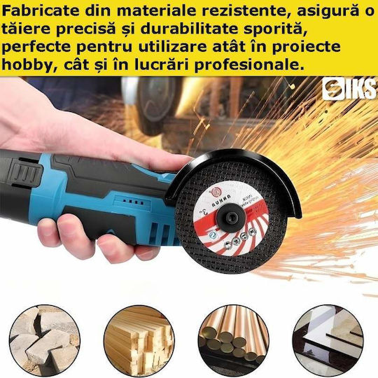 Σετ 5 Siks Ανταλλακτικές Λεπίδες 76mm Εξαρτήματα Γωνιακών Τροχών Siks Φορητός Ηλεκτρικός Μίνι Τροχός 3 Ίντσες Μαύρο