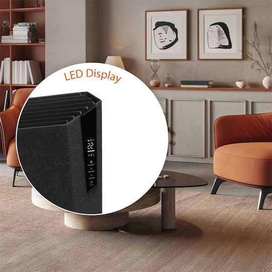 Rohnson Genius Convector Heater Floor / Wall 2000W with Electronic Thermostat and WiFi Black
