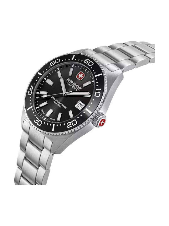 Swiss Military Hanowa Herrenuhr Batterie mit Silber rostfreiem Stahlarmband