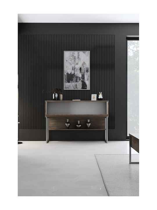 Συρταριέρα Κρεβατοκάμαρας Silver, Walnut 120x30x80cm