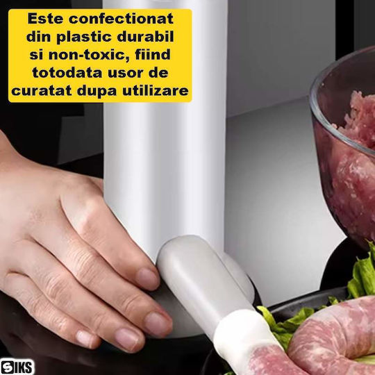 Siks Mașină Manuală de Umplut Cârnați și Făcut Chiftele Portabilă Ușor de Folosit Mașină Verticală Acționată prin Presiune Gri