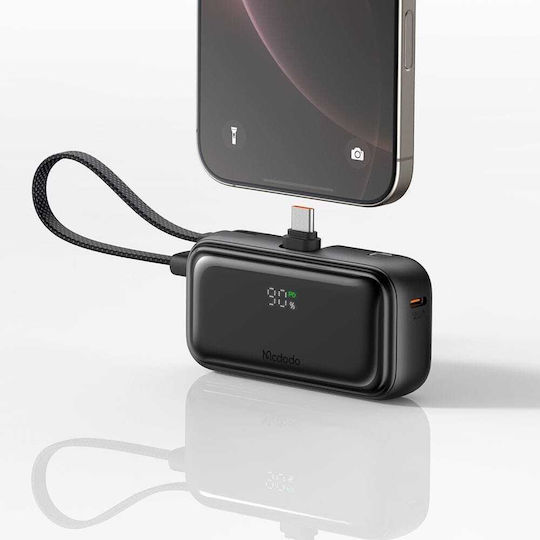 Mcdodo MC-7760 Power Bank 5000mAh 22.5W με Θύρα USB-C Μαύρο