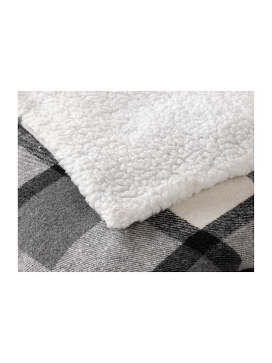 Douceur d'Intérieur Ριχτάρι Πολυθρόνας Sherpa 125x150εκ. Anthracite