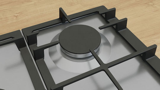 Bosch Serie 6 Erdgas-Kochfeld Autonom 75x52εκ. Silber