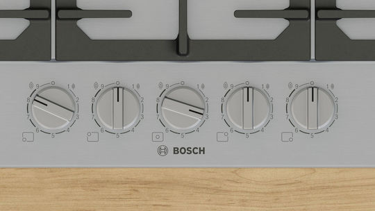 Bosch Serie 6 Erdgas-Kochfeld Autonom 75x52εκ. Silber