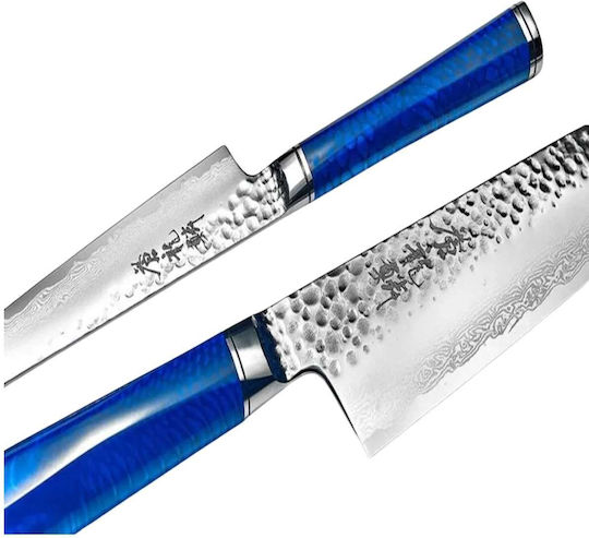 Ryusen Messer Santoku aus Damaststahl 17cm