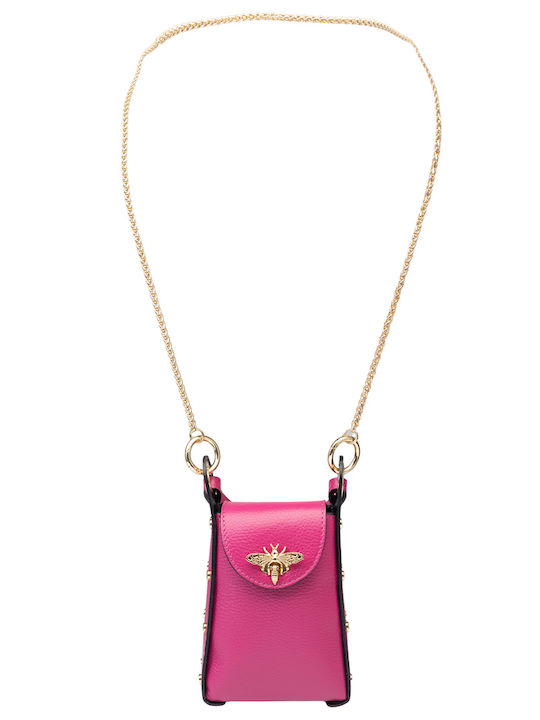 De piele Geantă de damă De umăr Fuchsia