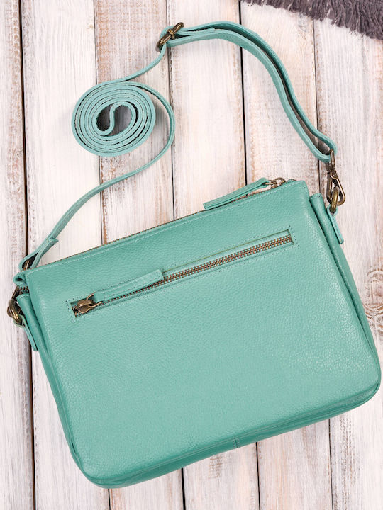 Leather Women's Bag Shoulder Turquoise