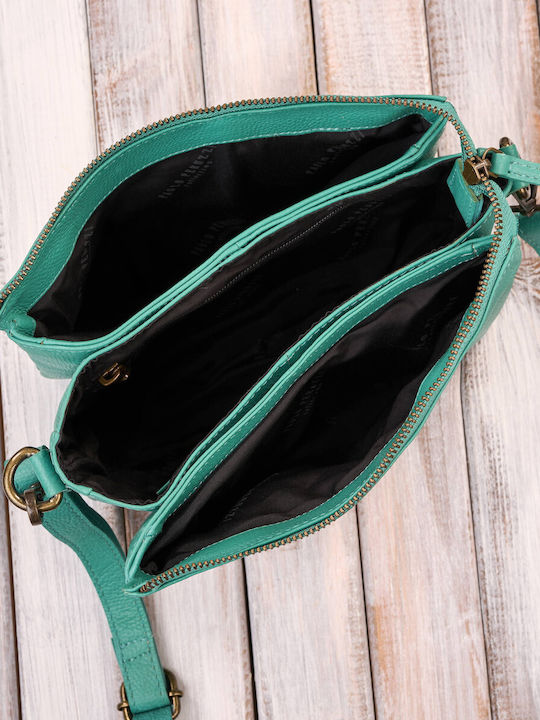 Leather Women's Bag Shoulder Turquoise