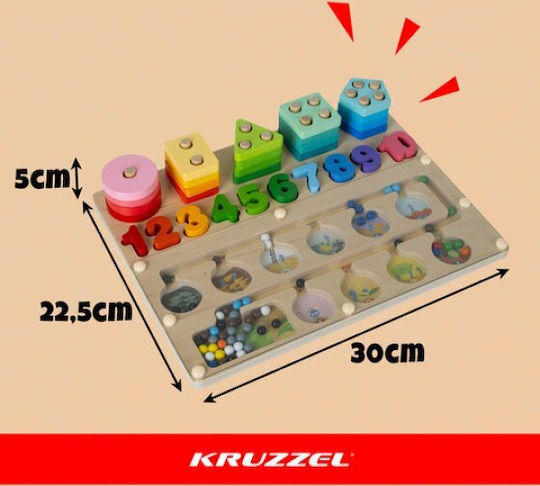 Kruzzel Montessori Educational Game Letters & Numbers made of Wood