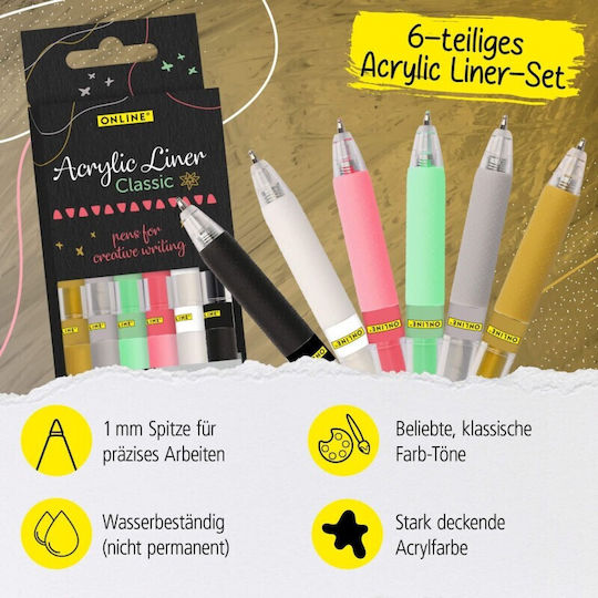 Online Kugelschreiber Set 6 Stück