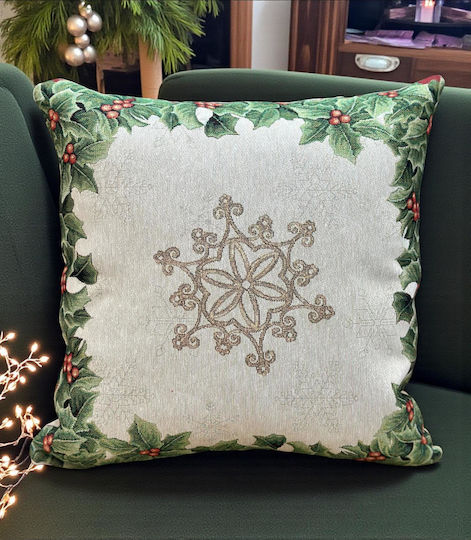 Linea Home Weihnachtsdekorativer Kissenbezug Quadratisch 45x45cm