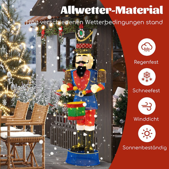 Costway Large Illuminated Nutcracker Christmas Decoration XXL 185 Cm Cm24899de