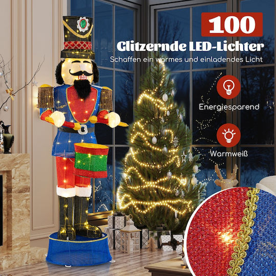 Costway Large Illuminated Nutcracker Christmas Decoration XXL 185 Cm Cm24899de