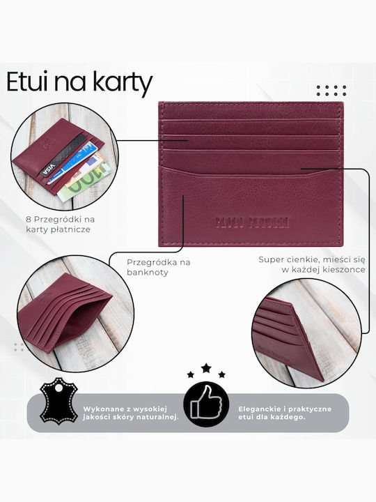 Portofel bărbătesc Clasice cu RFID Roșu