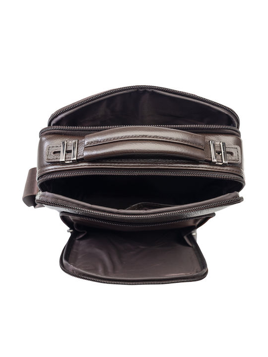 Piele Geantă pentru bărbați De umăr / tip crossbody Maro