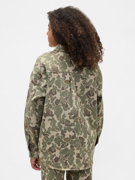 Kids Shirt Long Sleeve Denim Camouflage (camo)
