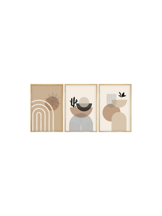 Set MDF Paintings Frame 3 Pieces Huhu264 50 X 35 693bse4055 50x35 Cm
