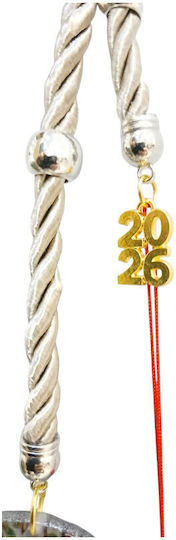 Kalliopi Silver Handmade Hanging Lucky Charm Little Tree Brown made of Glass 2026 6x6cm 1pcs