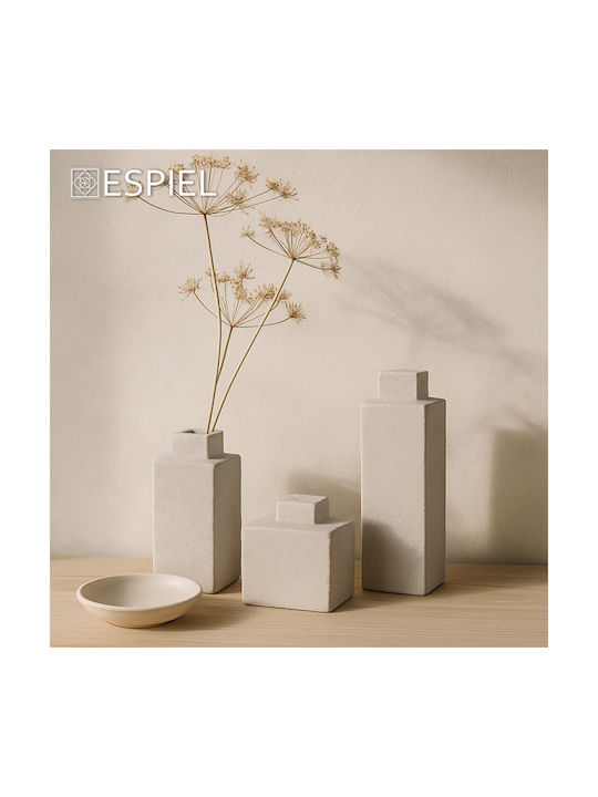 Espiel Decorative Vase Gray 11.5x11.5x35cm