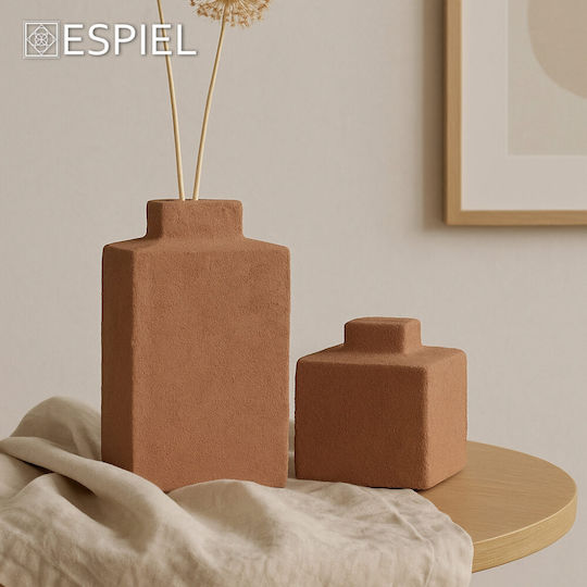 Espiel Σετ Βάζα Κεραμικά Κόκκινα 11.5x11.5xΥ18.5cm 2τμχ Espiel Σετ Βάζα Κεραμικά Κόκκινα 11.5x11.5xΥ18.5cm 2τμχ