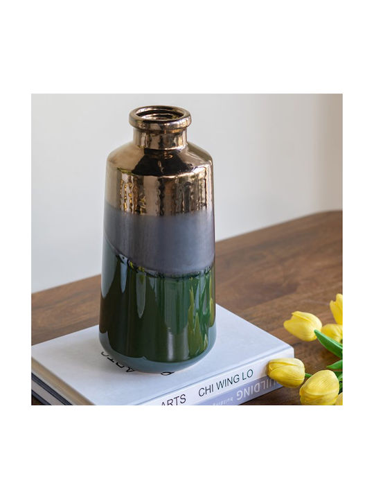 Artekko Vază Decorativă Ceramică Electric Verde 14x14x30cm 1buc