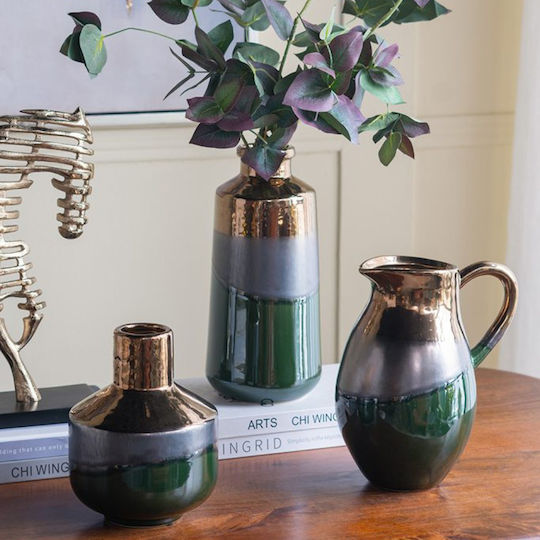 Artekko Decorative Vase Electric Green 14x14x30cm