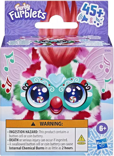 Hasbro Jucărie de pluș Furby Furblet de Crăciun Mentă Pepene pentru 6+ ani Ani 9.5 cm.