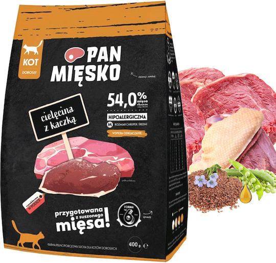 Pan Miesko Dry Food for Adult Cats with Duck 0.4kg