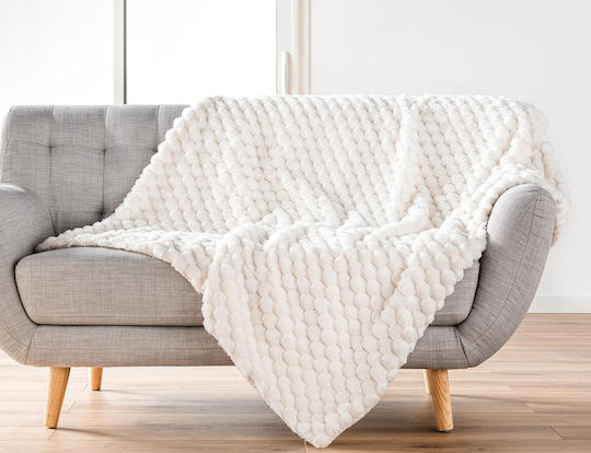 Douceur d'Intérieur Sherpa Blanket Double 220x240cm White