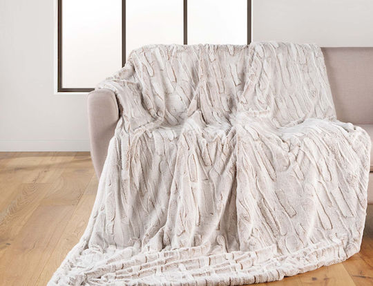 Douceur d'Intérieur Κουβέρτα Sherpa Ημίδιπλη 180x220εκ. White