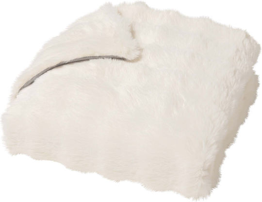 Douceur d'Intérieur Κουβέρτα Fleece Ημίδιπλη 180x220εκ. White