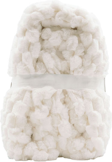 Douceur d'Intérieur Sherpa Blanket Double 220x240cm White