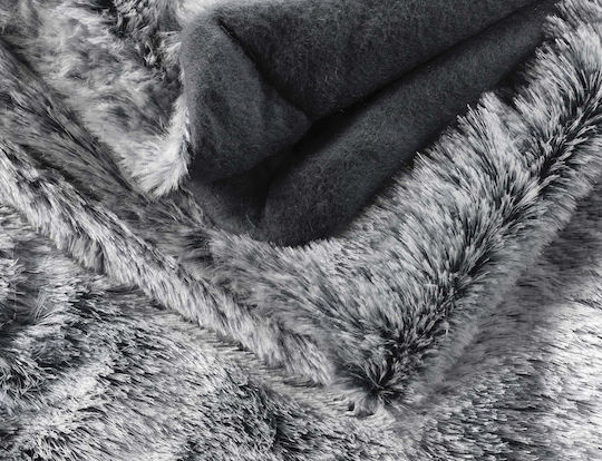Douceur d'Intérieur Κουβέρτα Fleece Καναπέ 125x150εκ. Grey