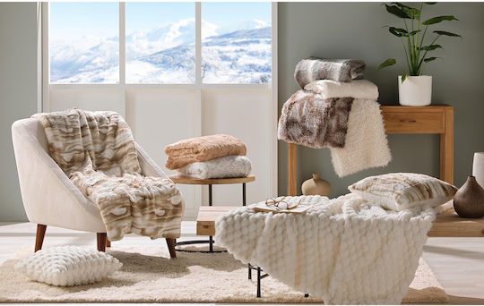 Douceur d'Intérieur Κουβέρτα Sherpa Ημίδιπλη 180x220εκ. White