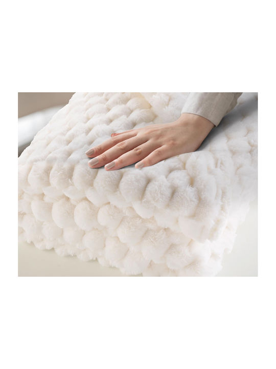 Douceur d'Intérieur Sherpa Decke Übergröße 220x240cm Weiß